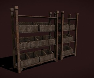 Shelves with Baskets