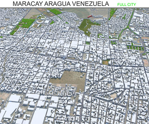 Maracay city Aragua Venezuela 3d model 35km