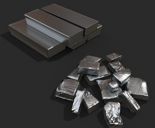 Pewter Bars and Chunks