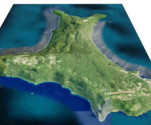 Christmas island 3d model terrain