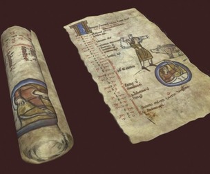 November Manuscript Scroll and Page