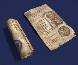 January Manuscript Scroll and Page