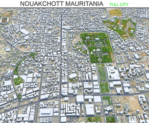 Nouakchott city Mauritania 3d model 25km