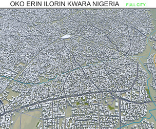 Oko Erin Ilorin Kwara Nigeria 3d model 30km