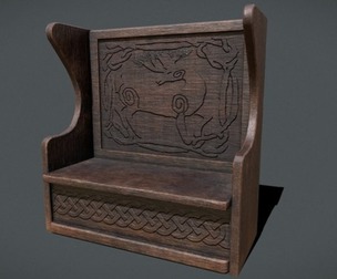 Medieval Elegant Deer Bench