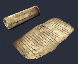 Scroll_and_Page of The Psalter of St Columbia