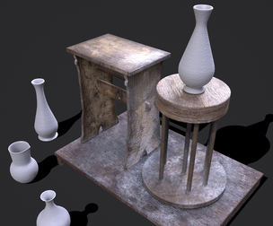 Earthenware Jugs and Pottery Wheel Design One
