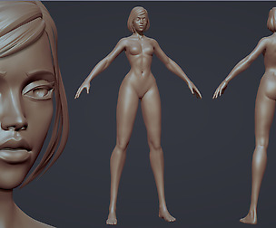 ZBrush - Stylized Female Superhero - Basemesh