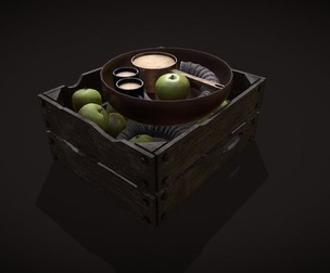 Apples and Horn Crate