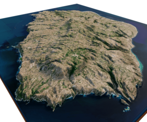 Penida Island full 3d terrain
