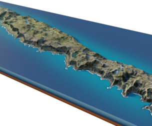 Macquarie Island 3d Model Terrain