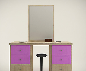 Make up Desk - Game Ready