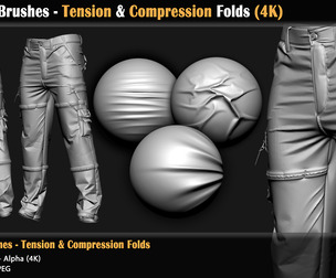 40 Fabric Brushes - Tension & Compression Folds