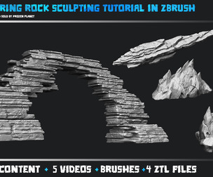 Mastering Rock Sculpting Tutorial in Zbrush Vol 02