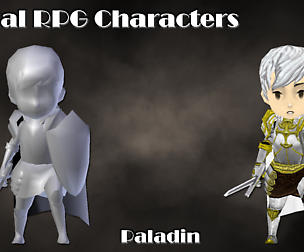 Low Poly 3D RPG Character set