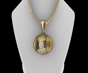 Designer Stitched Texture Pendant
