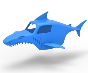 Shark shell for monster truck Scale 1:25