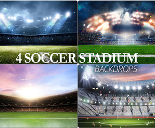 4 Football Stadium Backdrop, Soccer Background