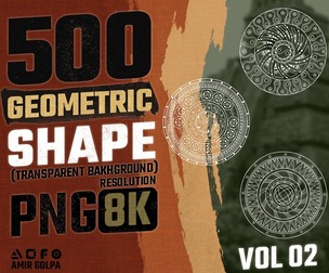 500 GEOMETRIC SHAPE png 8K vol 02