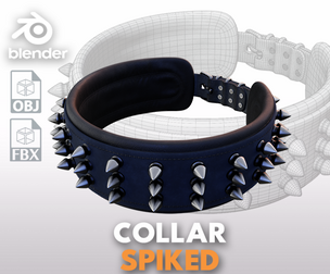 Spiked collar Low-poly 3D model