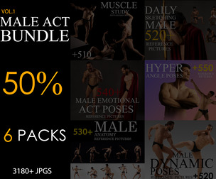 Male Act Bundle Vol.1 . 6 Ref Packs . 3180+ Photos
