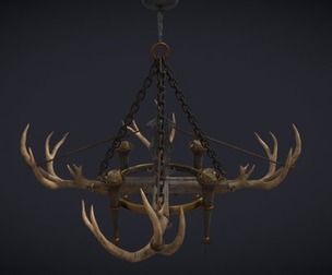 Medieval Antler Chandelier Design Three
