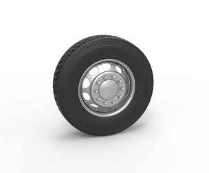 10 Hole front wheel of old school truck 1:25
