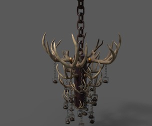Large Antler Chandelier