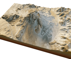 Socompa Volcano 3d model terrain