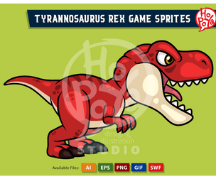 Tyrannosaurus Rex Game Sprites