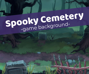 Spooky Cemetery - Game Background