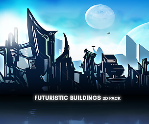 Futuristic City 2D Asset Pack
