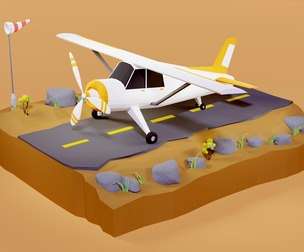 Airplane Low Poly