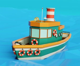 Ship Low Poly