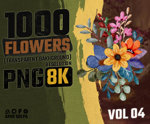 1000 Flowers & Trees png 8k vol 4