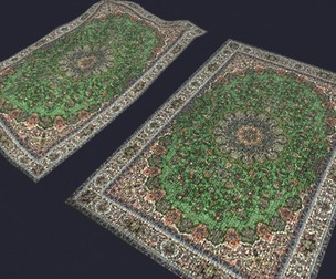 Medieval Green Design Tapestry