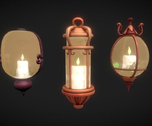 Stylized Fantasy Floating Lamp for Halloween