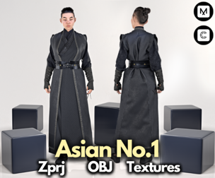 Asian No.1: ZPRJ+OBJ+FBX+Texture