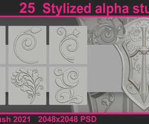 Stylized alpha stucco