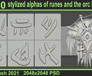 Stylized alphas of runes and the orc language