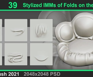 Stylized IMMs of Folds on the Fabric