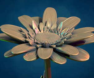 Daisy flower sculpture
