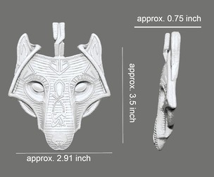 Wolf Pendant 3D Printable
