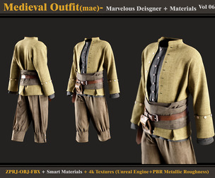 Medieval Outfit-MALE-Materials + Models