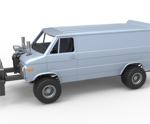 Pulling van 4wd Scale 1:25