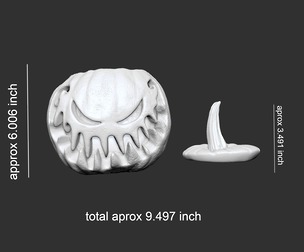 Jack-o-lantern Sinister Smile 3D print model