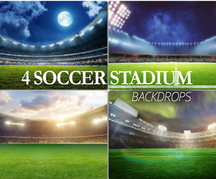 4 Football Stadium Backdrop, Soccer Background