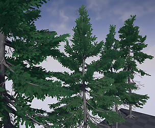 (UE4) Evergreen Tree's and Bushes - Game Ready