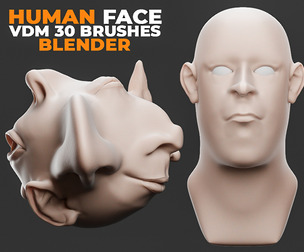 Human Face Vdm Brushes For Blender