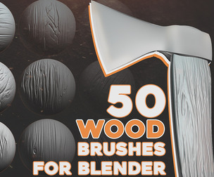 Blender Wood Sculpting Brushes vol.2